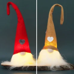 Weihnachtswichtel mit LED - in 2 verschiedenen Farben