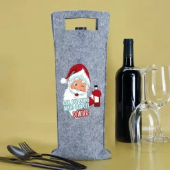 Weil du sooo artig warst! - Flaschentasche aus Filz mit Namensaufdruck zu Weihnachten