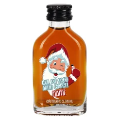 Weil du sooo artig warst - Weihnachtsschnaps mit Wunschname bedruckt