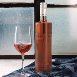 Wein - Geschenkset zum 35. Geburtstag mit graviertem Glas und Flasche