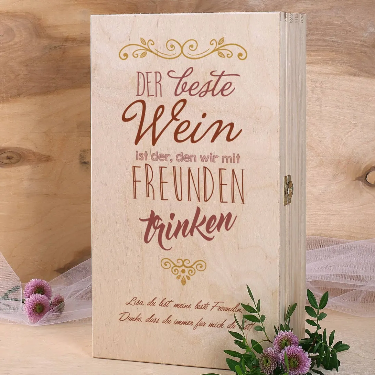 Weinset für die Liebsten mit Bree Weinflasche und Weinglas