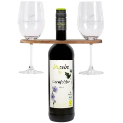 Wein-Set mit zwei Weingläsern, Weinbutler und bienenfreundlichem Biorebe Wein | Geschenk zur Hochzeit