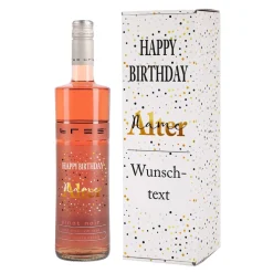 Weinverpackung mit BREE Weinflasche zum Geburtstag - mit persönlichem Aufdruck