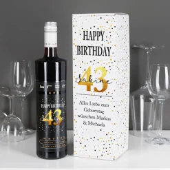 Weinverpackung mit BREE Weinflasche zum Geburtstag - mit persönlichem Aufdruck