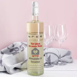 Weißwein zum Einzug - Viel Glück im neuen Heim