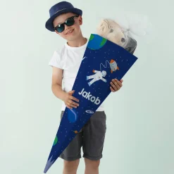 Weltall - Schultüte für Jungen mit Astronaut und Name