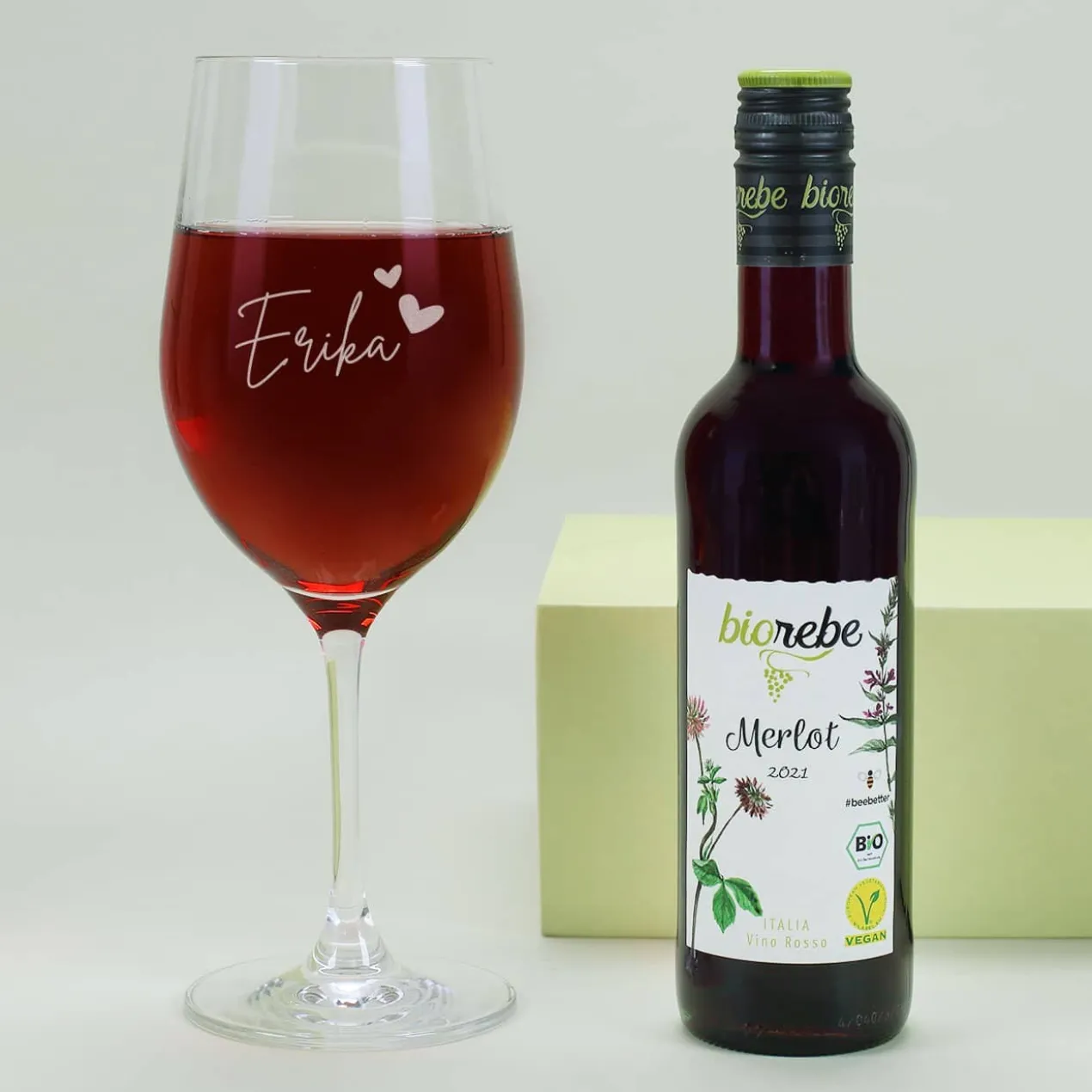 Welt beste Mama - Wein Geschenkset im Jutebeutel