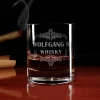Whiskyglas mit Ornamentrahmen und Gravur ihres Wunschnamens