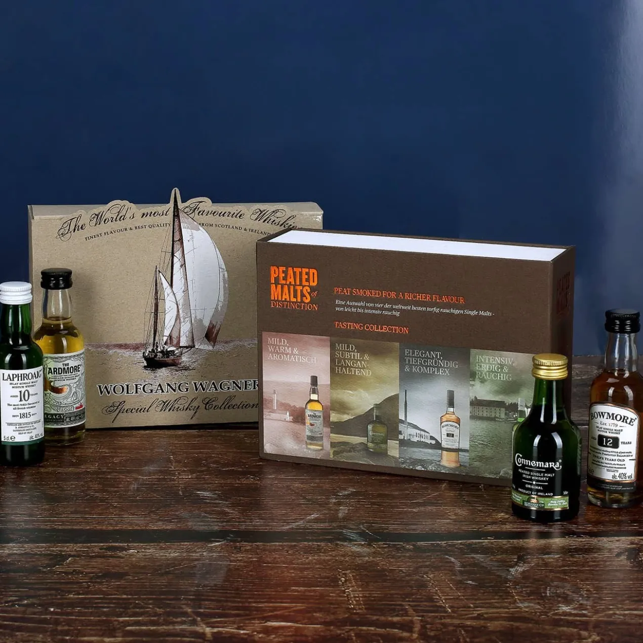 Whisky Tasting Collection in edler Verpackung bedruckt mit Wunschname