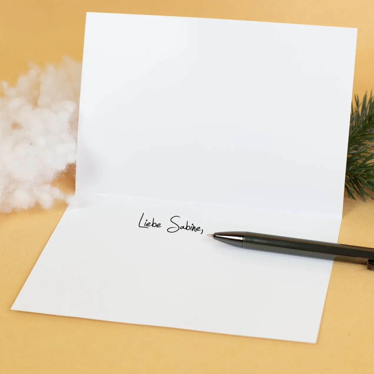 Wichtelkarte in Gold als Geldgeschenk | Weihnachtskarte