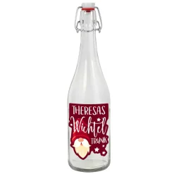 Wichteltrunk - 0,75 L Schnapsflasche für selbstgemachten Schnaps mit persönlichem Etikett