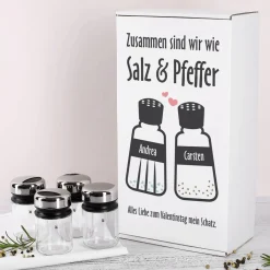 Wie Salz & Pfeffer - WMF Gewürzstreuer in persönlicher Geschenkbox