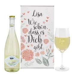 Wie schön, dass es Dich gibt. - Fruchtsecco Geschenkset in zwei Varianten