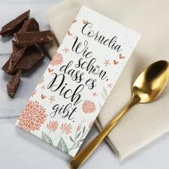 Wie schön, dass es Dich gibt - 100g Schokolade mit Namensaufdruck