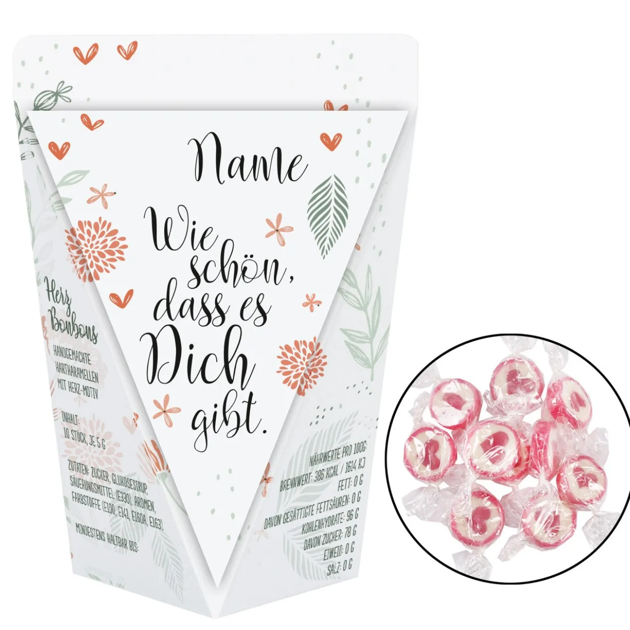 Wie schön, dass es Dich gibt - kleine Geschenktüte mit oder ohne Füllung