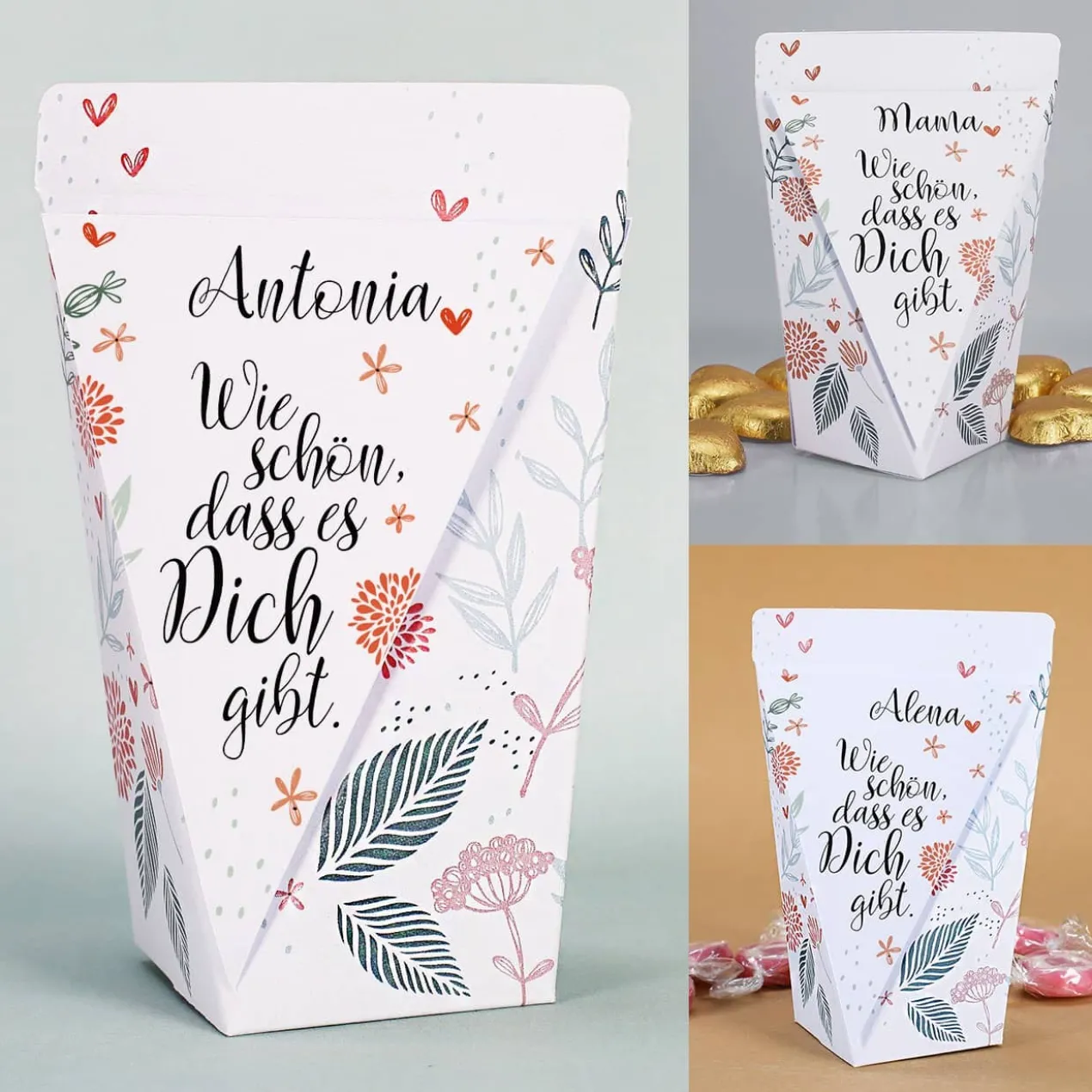 Wie schön, dass es Dich gibt - kleine Geschenktüte mit oder ohne Füllung