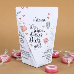 Wie schön, dass es Dich gibt - kleine Geschenktüte mit oder ohne Füllung