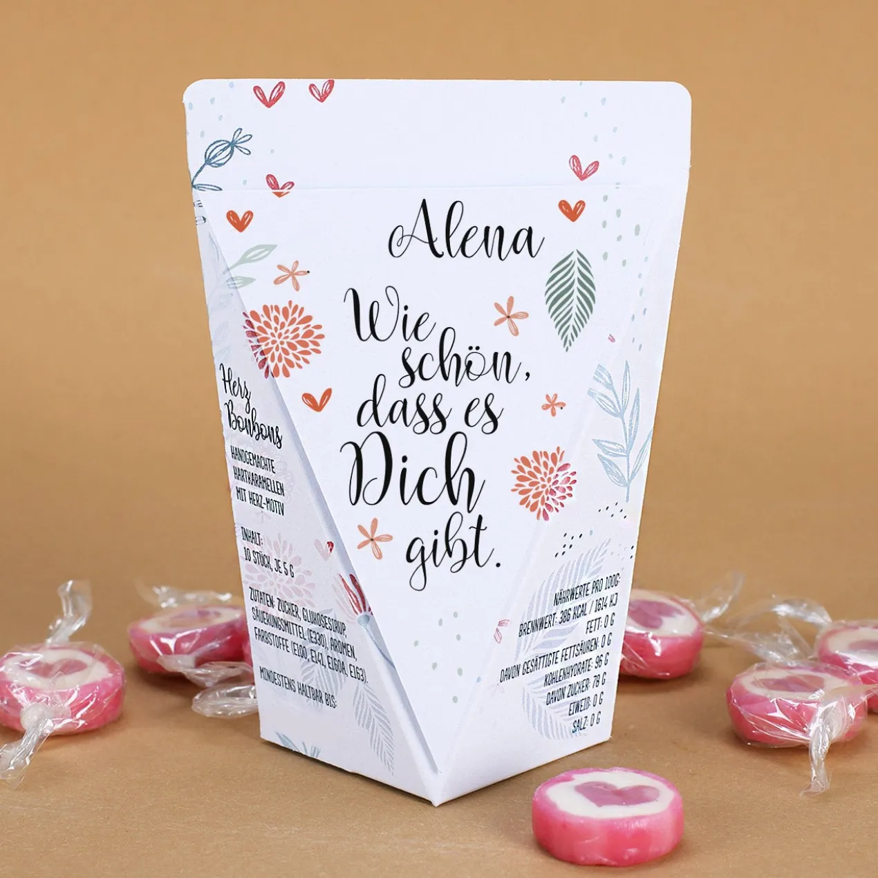 Wie schön, dass es Dich gibt - kleine Geschenktüte mit oder ohne Füllung