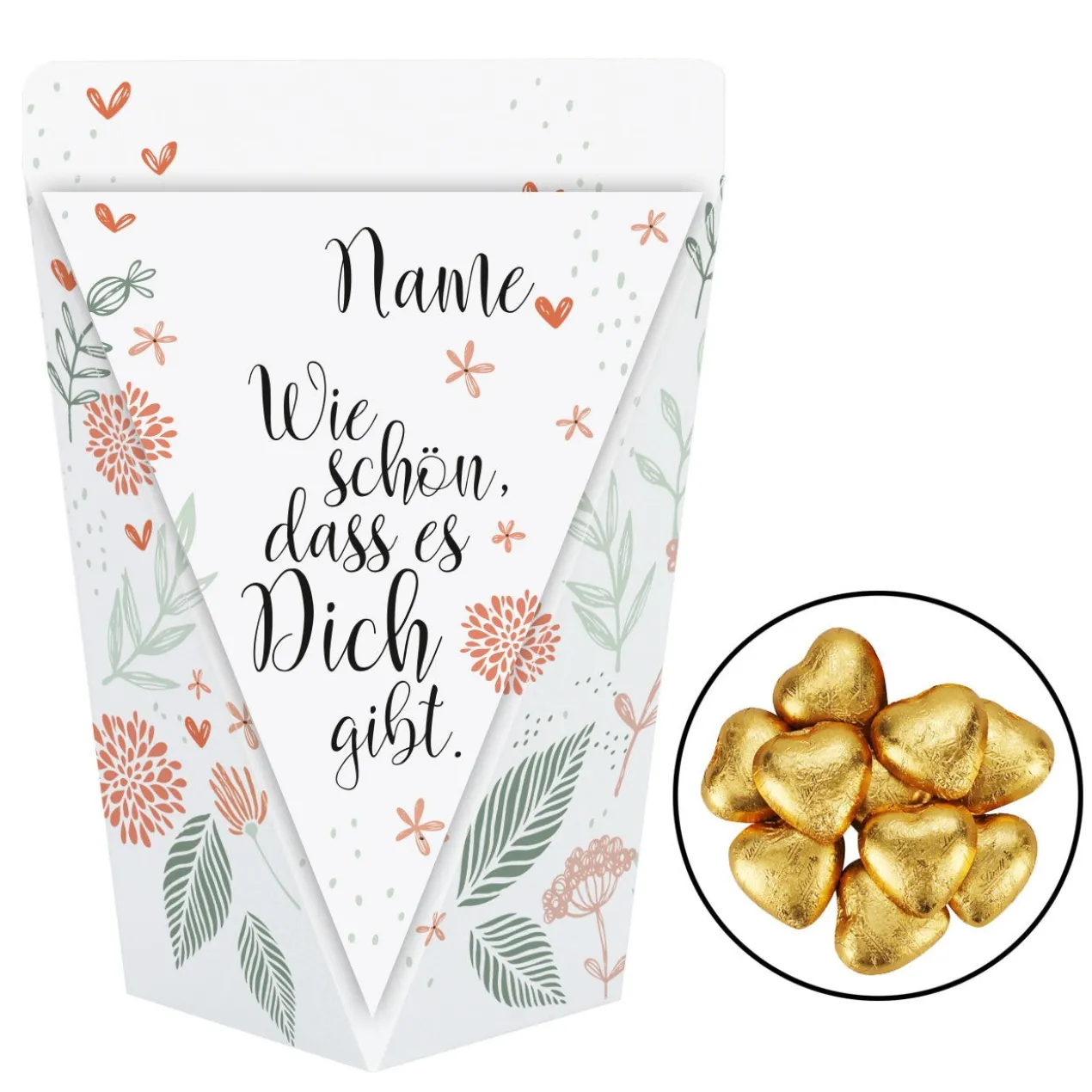 Wie schön, dass es Dich gibt - kleine Geschenktüte mit oder ohne Füllung