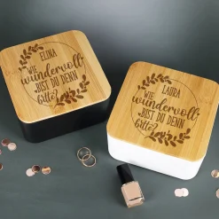 Wie wundervoll bist du denn bitte? - Box mit Spiegel und Ihrem Wunschnamen