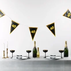 Wimpel-Girlande zum 40. Geburtstag - Star