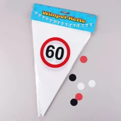 Wimpel-Kette mit 60er Verkehrszeichen