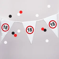 Wimpelkette Verkehrszeichen zum 18. Geburtstag