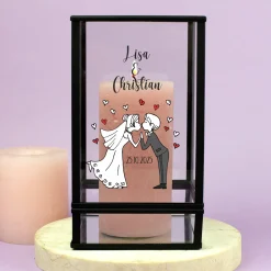 Windlicht zur Hochzeit personalisiert mit Namen & Datum | Ritzenhoff & Breker | Hochzeitsgeschenk