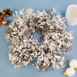 Winterlicher Adventskranz aus Schneezweigen in zwei Größen | Dekoration zu Weihnachten