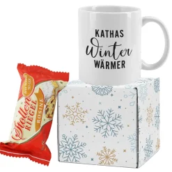 Winter Wärmer - Geschenkset mit Name personalisiert und Mini Stollen