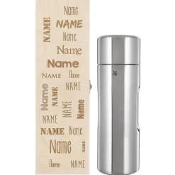 WMF Thermosflasche in 3 Farben mit persönlicher Holzbox