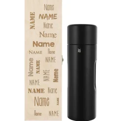 WMF Thermosflasche in 3 Farben mit persönlicher Holzbox