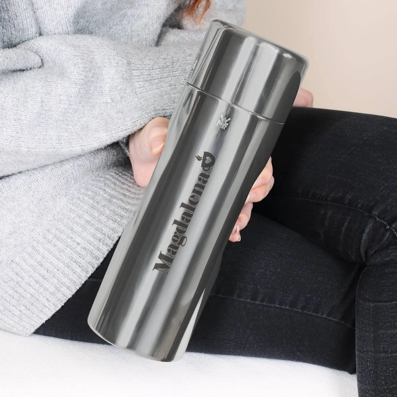 WMF Thermosflasche mit Teemotiv und Namensgravur