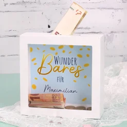 Wunder Bares - Bilderrahmenspardose mit Name personalisiert
