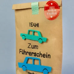 Wundertüte zum Führerschein - kleine handgefertigte Überraschung für Fahranfänger