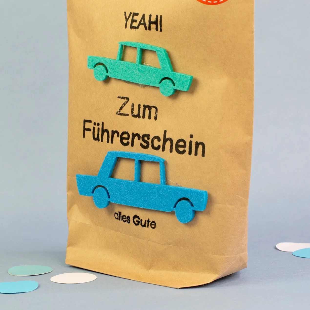 Wundertüte zum Führerschein - kleine handgefertigte Überraschung für Fahranfänger