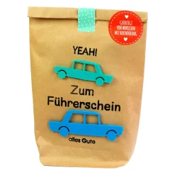 Wundertüte zum Führerschein - kleine handgefertigte Überraschung für Fahranfänger