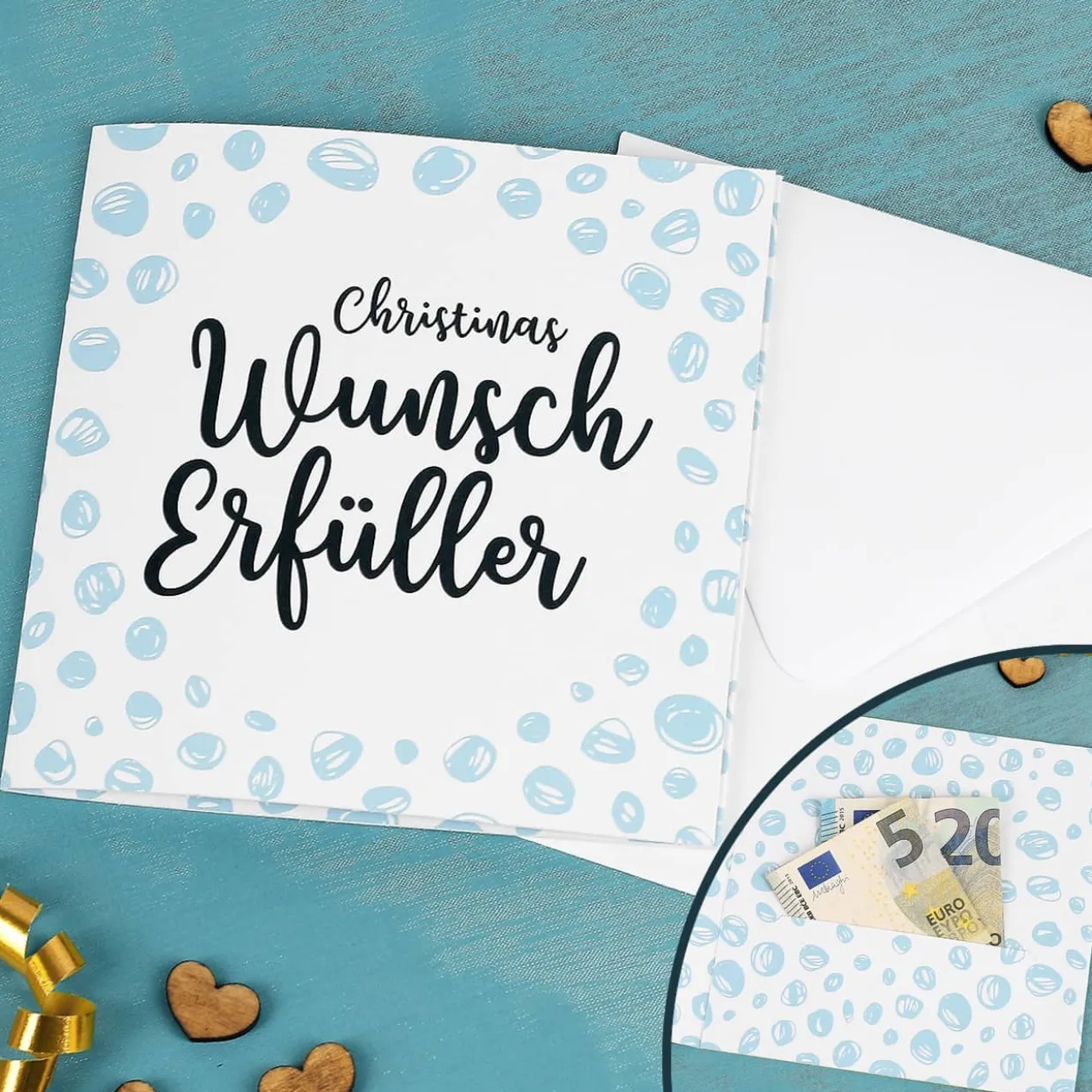 Wunscherfüller - Karte für Geld oder Gutscheine