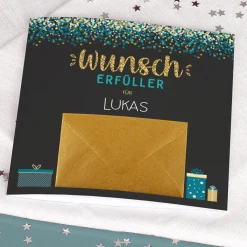 Wunscherfüller - Klappkarte für Geldgeschenke