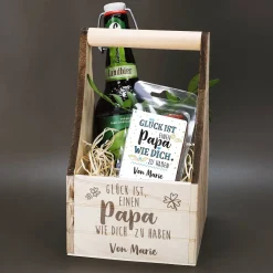 Wurst- und Biergeschenkset zum Vatertag - Glück ist einen Papa wie dich zu haben