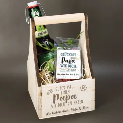 Wurst- und Biergeschenkset zum Vatertag - Glück ist einen Papa wie dich zu haben