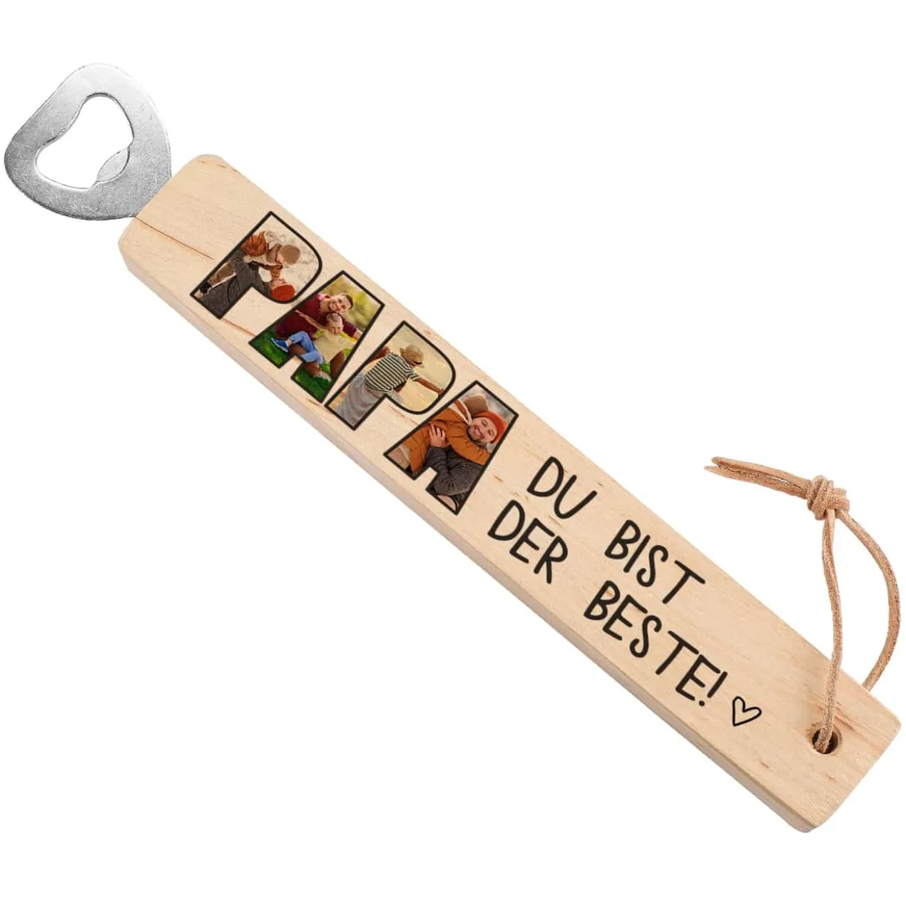 XL Flaschenöffner für den besten Papa mit Fotoaufdruck