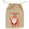 XL Jutesack - Frohe Weihnachten - mit Weihnachtsmann und Name