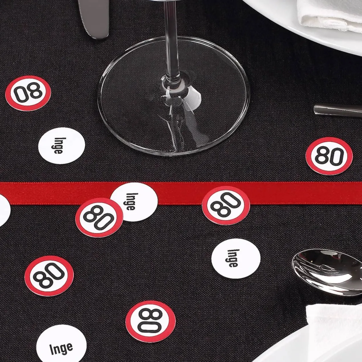 XL Konfetti zum 80. Geburtstag mit Name