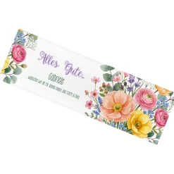 XL Schokolade mit Blumen Motiv und Wunschtext personalisiert | Süßes Dankeschön Geschenk für Frauen