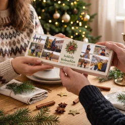 XL Schokolade zu Weihnachten mit Fotos und Wunschtext personalisiert | Süßes Weihnachtsgeschenk