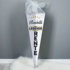 XL Zuckertüte - Legende geht in Rente - mit Namensaufdruck