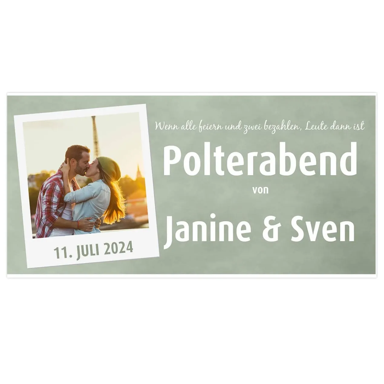 XXL Banner - für den Polterabend mit Foto