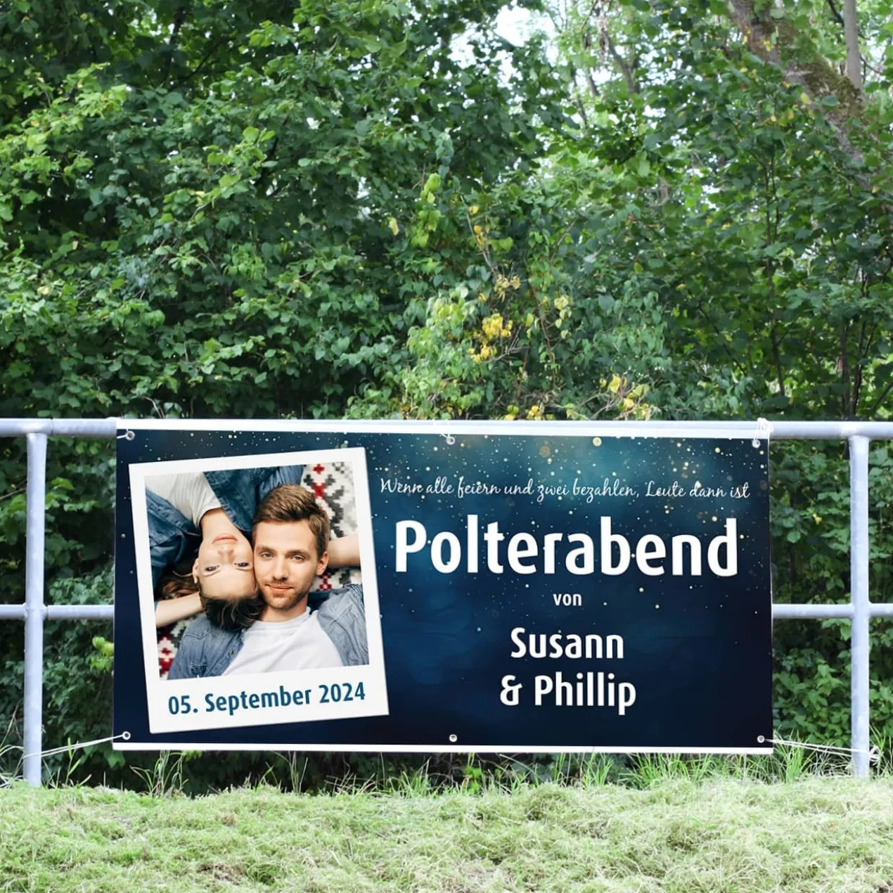 XXL Banner - für den Polterabend mit Foto