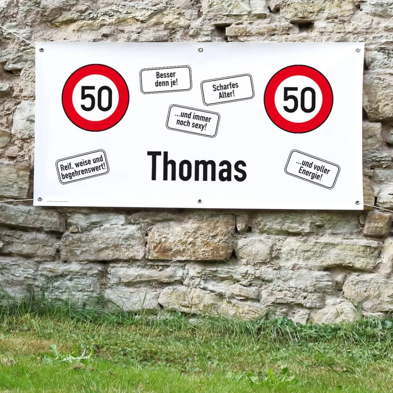 XXL Banner zum Geburtstag - Achtung 50